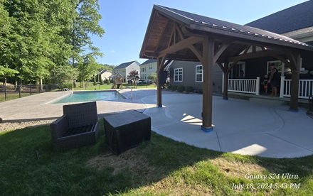 photo of a covered concrete patio